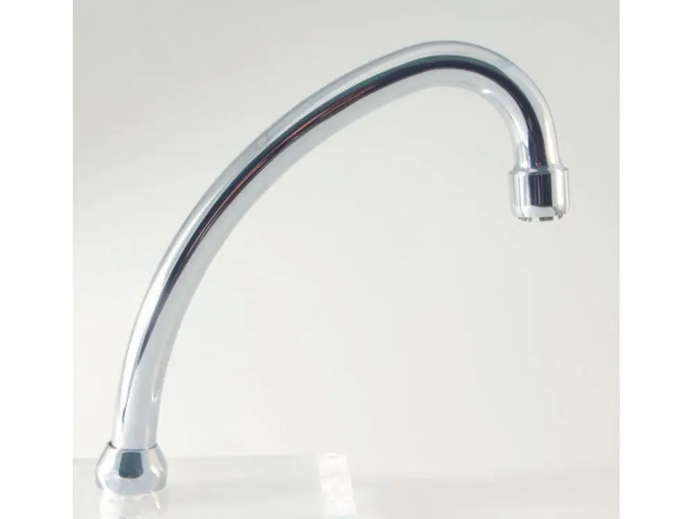 Chromfarbener Wasserhahn mit gebogenem Auslauf von Ideal Standard, der für eine effiziente Wasserabgabe in verschiedenen Anwendungen geeignet ist.